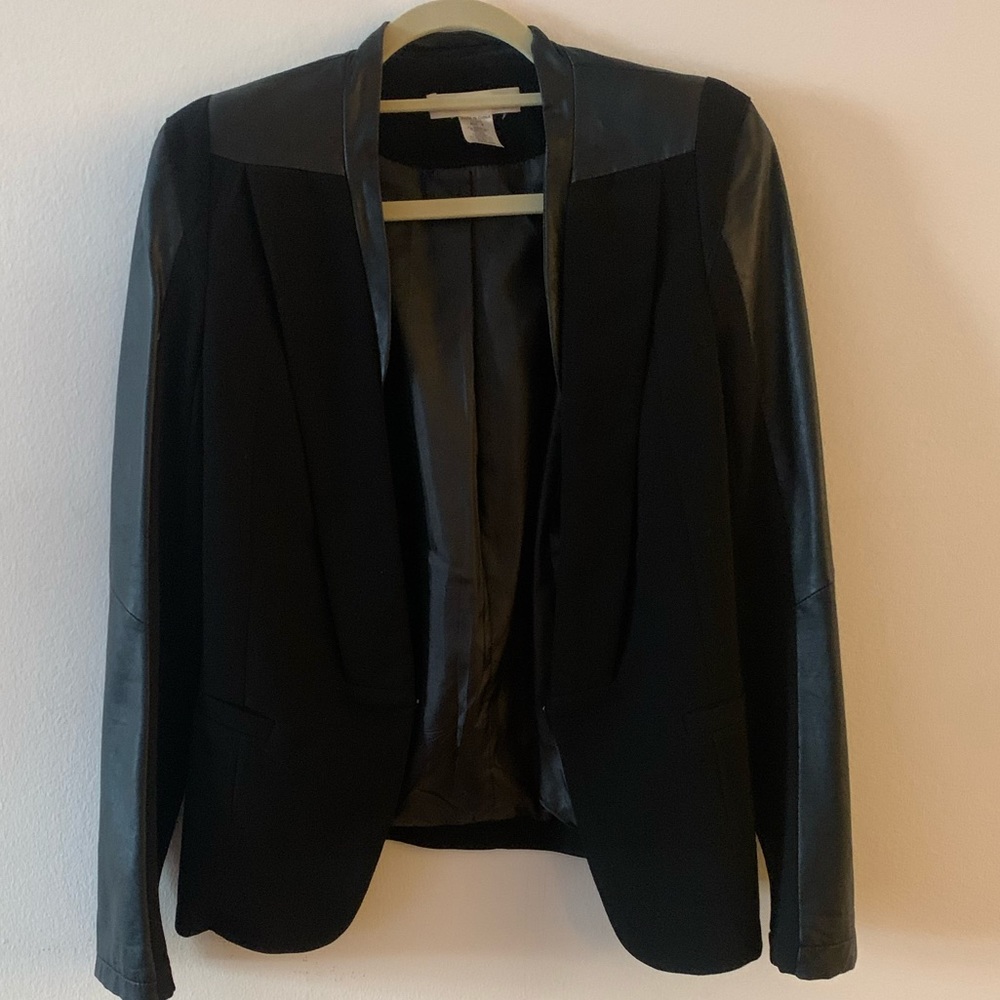 Black Blazer w/ Leather
